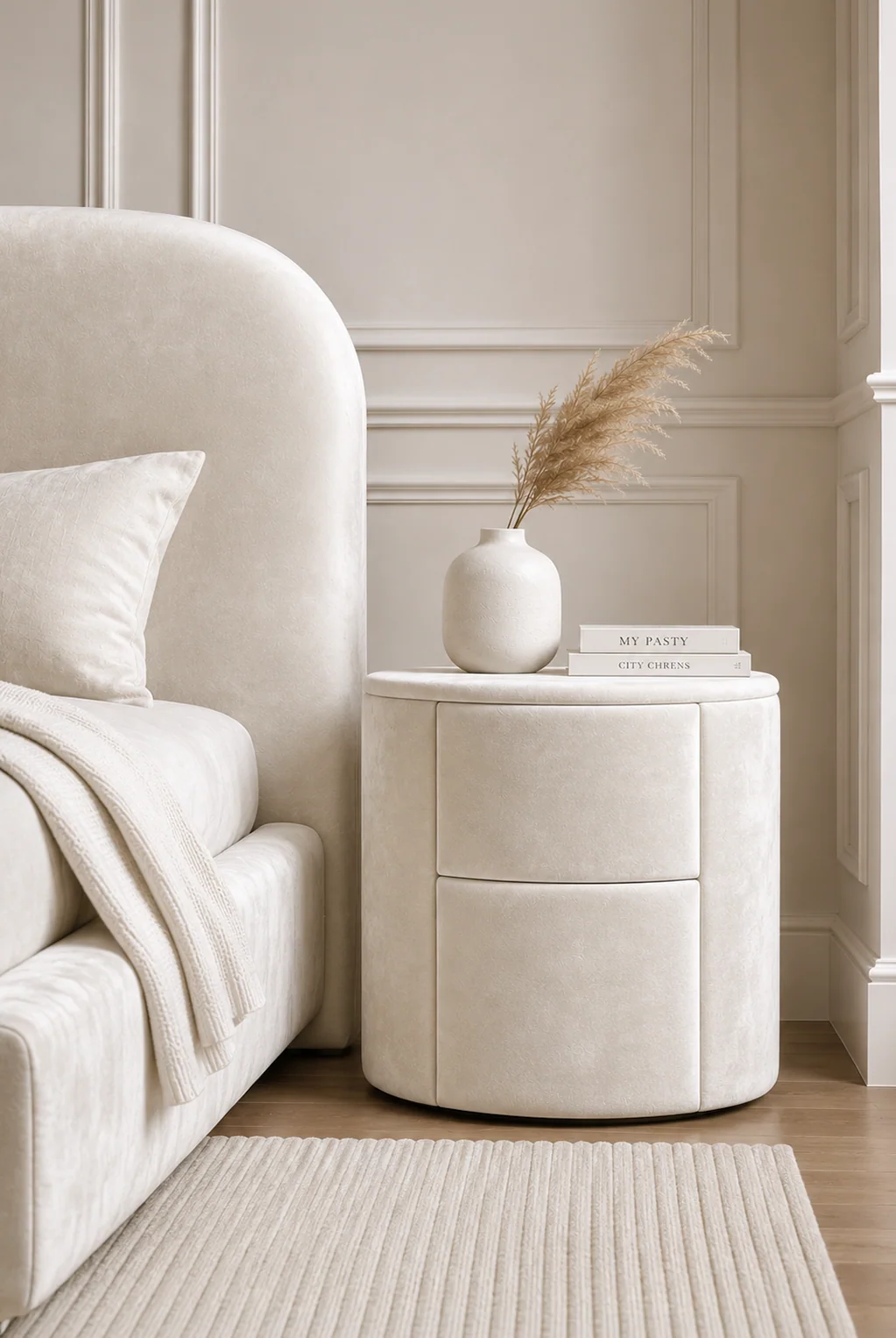 Modern designer bedside tables and nightstands